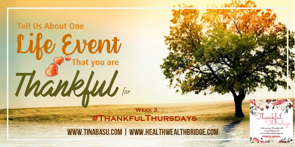 Hola friends. Welcome to another week of gratitude, another week of #ThankfulThursdays - the weekly Thankful Blog Hop that I host with Amrita. Last week we saw pretty interesting link ups on the prompt and had a great time reading through all of them. And we obviously have winners! Everyone loves winning, don’t we? The winner of #ThankfulThursdays Week 1 is Aseem from Transition of Thoughts and here is his winning post. And we have a first runner up in Manisha of Zarahatkeblog. Congratulations Winners! We’ll DM you for Prizes. This Weeks Prompt That brings us to our Week 3 prompt and here it is. Cultivate the habit of being grateful for every good thing that comes to you, and to give thanks continuously. And because all things have contributed to your advancement, you should include all things in your gratitude.” - Ralph Waldo Emerson Life in itself is beautiful, isn’t it? Have you ever thanked life for making you what you are today? Or have you thought of life as your teacher – perhaps the best teacher. I consider my experiences to be the best teacher. Everything that has happened in life – good or bad- has had a lesson in it. I consider these lessons much more enriching than anything else. Being an only child, I have grown up in a protective environment and the list of things that I ‘wasn’t allowed to do’ was longer than what I ‘was allowed to do’. So there were almost no movies, no sleepovers, no visiting friends (like really) but there was a lot of extracurricular stuffs that I used to do. The car was always with me to take me to various places. I used to accompany my parents for various parties, clubs but yes it was all under their nose. For the longest time I knew I had to learn to live – like living on my own, bracing the hardships of life, facing the challenges that were to come on my path. That’s when I decided to move away from my city and do everything on my own. I needed that. I went to Delhi and Bangalore for the post graduate exams on my own. Selected Bangalore over Delhi for safety reasons! (Yes I wasn’t too impressed with Delhi, in the first place). Came down to Bangalore, went through the admission process on my own and handled a lot of cash. For the first time I had taken out so much cash from an ATM. Bangalore was a new city for me. But I knew at heart there is no stopping me. It is when I started living on my own that I saw life from close quarters. I picked up several life skills which I was not even bothered about before. This meant, managing a home, managing finances, not running back to people for advice instead I turned a good listener to my friends. I started doing freeelance work for some extra pocket money. Today I am thankful that my parents trusted me with handling my own life in my way. I also made myself strong enough to realize nothing can put me down in life – whatever that is. I will hold my ground and stand by myself. Life does teach you a lot – doesn’t it? It is good to take the charge of your life in your hands and not wait for someone else to make you happy. Do what makes you happy.