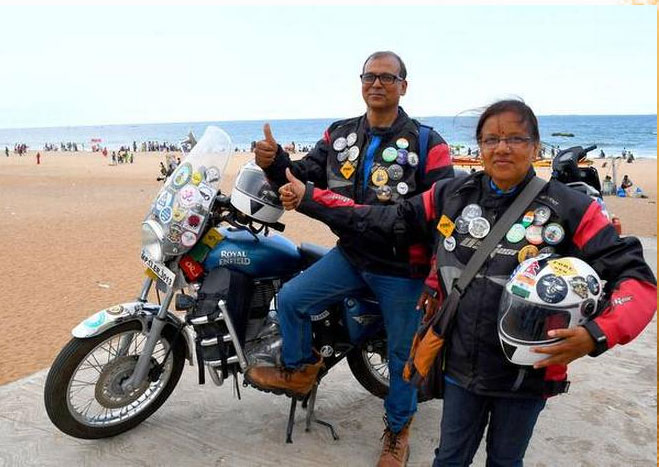 dilip and pooja chauhan solo bike trip after retirement