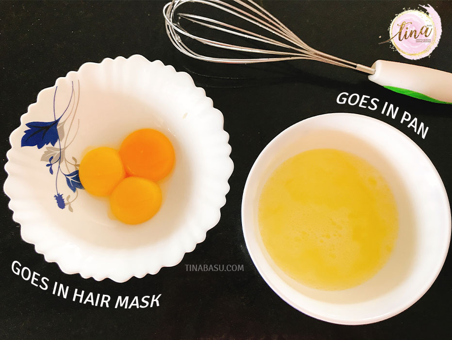 DIY Hair Conditioning hair mask with Egg yolk