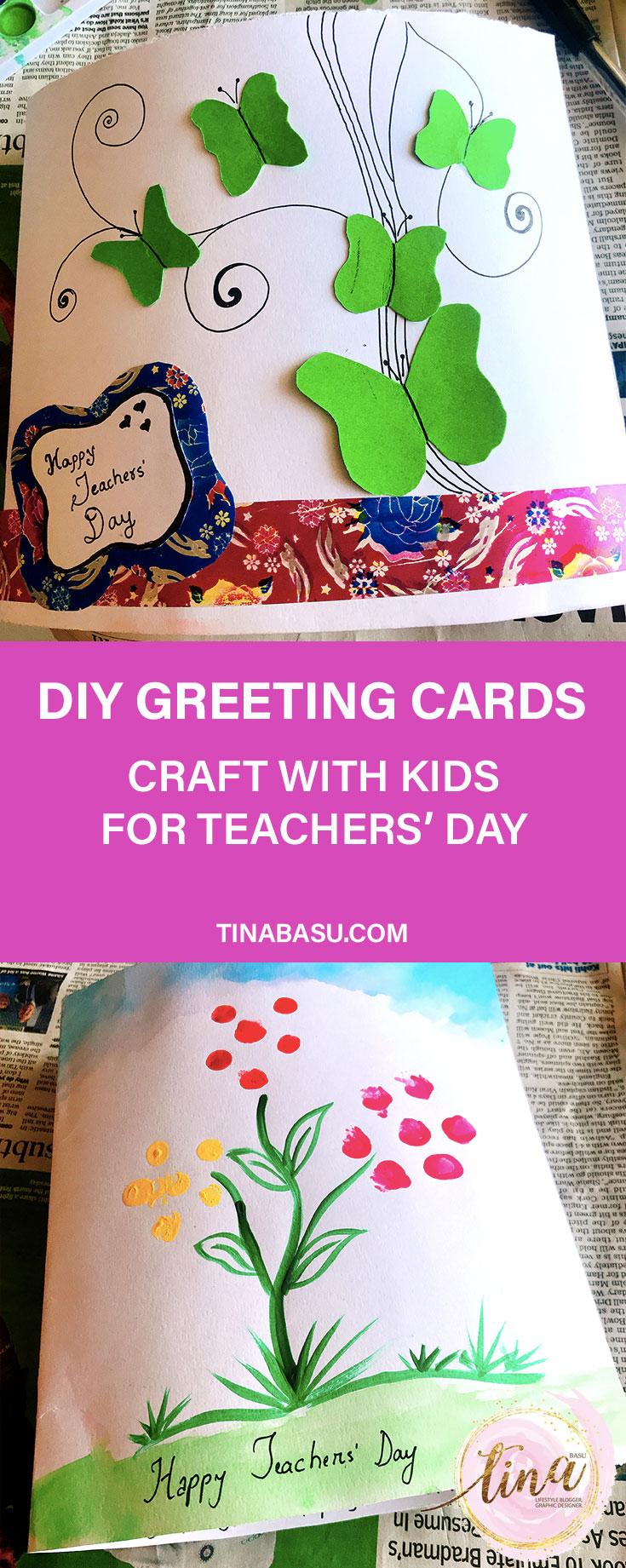 Happy Teachers Day DIY Greeting Card Craft With Kids