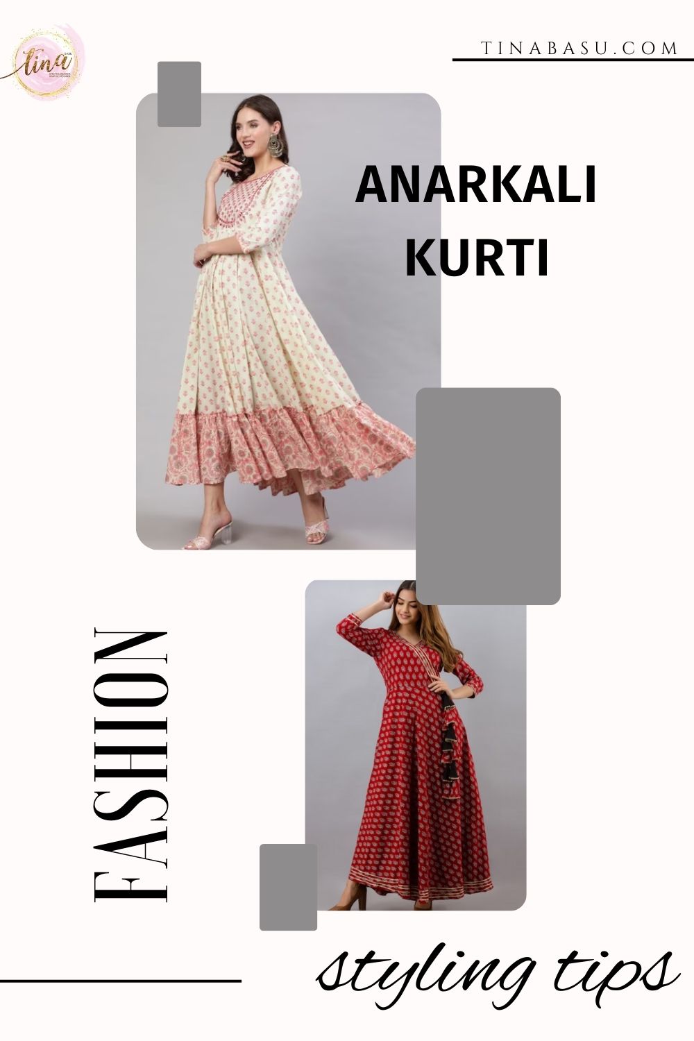 anarkali kurti styling tips