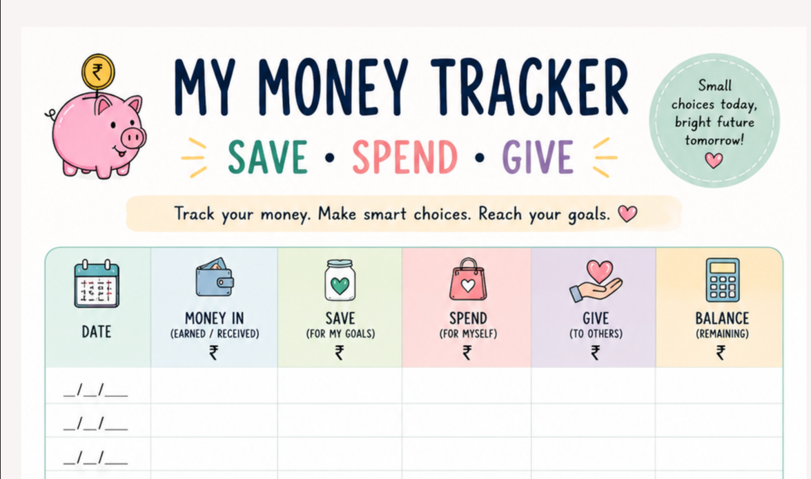 Tween Money Tracker Printable